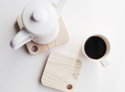 富山の杉鍋敷き